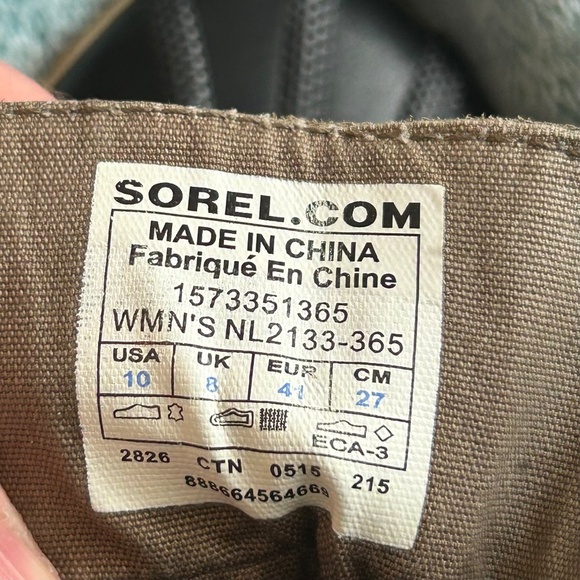 Sorel OutN’About Classic Waterproof Leather Duck Boots Elk Green Women’s Size 10 - Picture 9 of 16